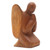 Praying Angel Suar Wood Hand Carved Statuette 'Angelic Prayer'