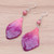 Fuchsia Orchid Petal Earrings 'Forever Orchid in Fuchsia'