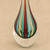 Murano-Style Art Glass Striped Vase 12 Inch 'Circus'