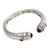 Amethyst and Sterling Silver Cuff Bracelet 'Aspire'