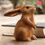 Handmade Brown Bunny Sculpture 'Adorable Rabbit in Brown' Handmade Brown Bunny Sculpture 'Adorable Rabbit in Brown'