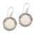 Handmade Moon Face Sterling Silver Earrings 'Tranquil Moon'