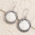 Handmade Moon Face Sterling Silver Earrings 'Tranquil Moon'