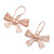 Hand Crafted Rose Gold Plated Dangle Earrings 'Lovely Ribbon'
