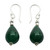 Chalcedony dangle earrings 'Emerald Dewdrop'