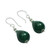 Chalcedony dangle earrings 'Emerald Dewdrop'
