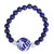 Lapis Lazuli and Ceramic Bead Pendant Bracelet 'Cobalt Flourish'