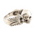 Unisex Handcrafted Sterling Silver Winged Skull Ring 'Skull On Wings'