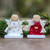 Hand Carved and Painted Wood Angel Decor Pair 'Cute Angels'