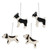 Set of 4 Wool Felt Dog Ornaments 'Sit, Stay, Heel'