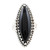 Marquise Bezel Set Black Onyx Cabochon Cocktail Ring 'Regal Royal'