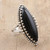 Marquise Bezel Set Black Onyx Cabochon Cocktail Ring 'Regal Royal'