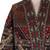 Floral Viscose Blend Jacquard Jacket from India 'Artful Shimmer'