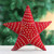 Hand Made Wool Star Christmas Tree Topper 'Red Star'