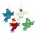 Set of 4 Wool Felt Bird Ornaments 'Feathered Friends'
