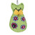 Set of 4 Colorful Cat Wool Felt Holiday Ornaments 'Crafty Cats'