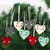 Assorted Colors Wool Felt Heart Ornaments Set of 8 'Smiling Hearts'