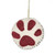 Wool Felt Paw Print Ornaments Set of 4 'Christmas Paws'