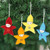 Set of 4 Star Baby Wool Felt Ornaments 'Star Babies'