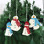 Hand Made Felted Snowman Christmas Tree Ornaments Set of 4 'Snowman Greetings'