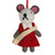 Set of 5 Wool Felt Rabbit Caroler Ornaments 'Caroling Bunnies'