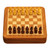Hand Carved Wood Mini Travel Chess Set 'Traveling with Royalty'
