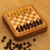 Hand Carved Wood Mini Travel Chess Set 'Traveling with Royalty' Hand Carved Wood Mini Travel Chess Set 'Traveling with Royalty'