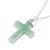 Light Green Cross Pendant Necklace 'Zacapa Faith in Light Green'