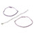 Lavender Macrame Bracelets with Silver Beads Set of 3 'Lavender Lovelies'