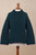 Funnel Neck Alpaca Blend Sweater in Dark Teal 'Sumptuous Warmth in Teal'