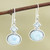 Larimar and Blue Topaz Sterling Silver Dangle Earrings 'New Delhi Sky'