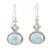 Larimar and Blue Topaz Sterling Silver Dangle Earrings 'New Delhi Sky'