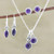 Handmade Amethyst and Sterling Silver Jewelry Set 'Passionate Purple'