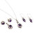 Handmade Amethyst and Sterling Silver Jewelry Set 'Passionate Purple'