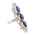 Handmade Lapis Lazuli and Sterling Silver Cocktail Ring 'Triple Threat'