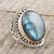 Hand Made Labradorite and Sterling Silver Cocktail Ring 'Evening Glam'