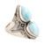 Hand Crafted Larimar and Sterling Silver Cocktail Ring 'Sky God'