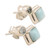 Larimar and Blue Topaz Sterling Silver Drop Earrings 'Harmony in Blue'