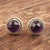 Checkerboard Faceted Amethyst Stud Earrings 'Checkerboard in Purple'