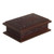 Handcrafted Colonial Wood and Leather Jewelry Box 'Andean Details'