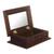 Handcrafted Colonial Wood and Leather Jewelry Box 'Andean Details'