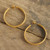Gold Plated Silver Filigree Half-Hoop Earrings from Peru 'Colonial Intricacy'