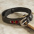 Leather Belt with Andean Wool Accents 'Cusco Heritage'