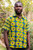 Geometric Pattern Men's Cotton Shirt from Ghana 'A Day at Sea'