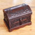 Unique Colonial Wood Leather Jewelry Box 'Colonial Mystique'