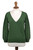 Knit Cotton Blend Pullover in Green from Peru 'Green Spring'