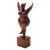 Hand Carved Suar Wood Sculpture of the Female Form 'Curvy and Happy'