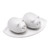 Matte White Ceramic Pig Salt and Pepper Shakers with Tray 'Portly Pigs in White'