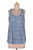 Printed Sleeveless Cotton Blouse with Floral Motif 'Blue Cheer'