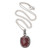 Carnelian and Sterling Silver Pendant Necklace 'Dark Fruit'